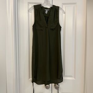 H&M Sleeveless Olive Green Mini Dress